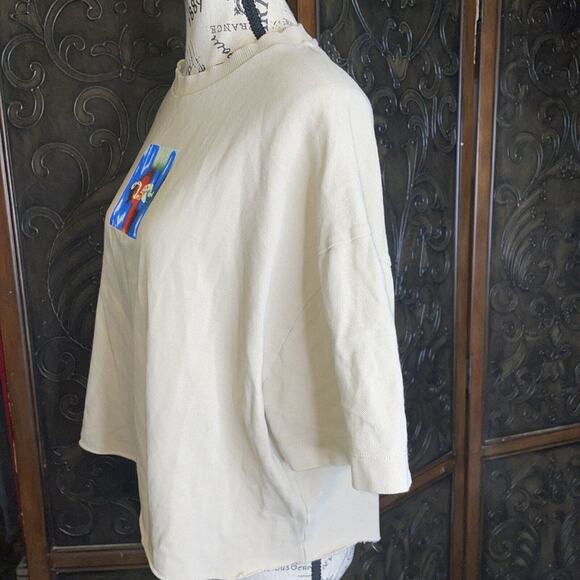 Collusion Cropped Graphic Tee Women's Shirt Sized M - Picture 2 of 5